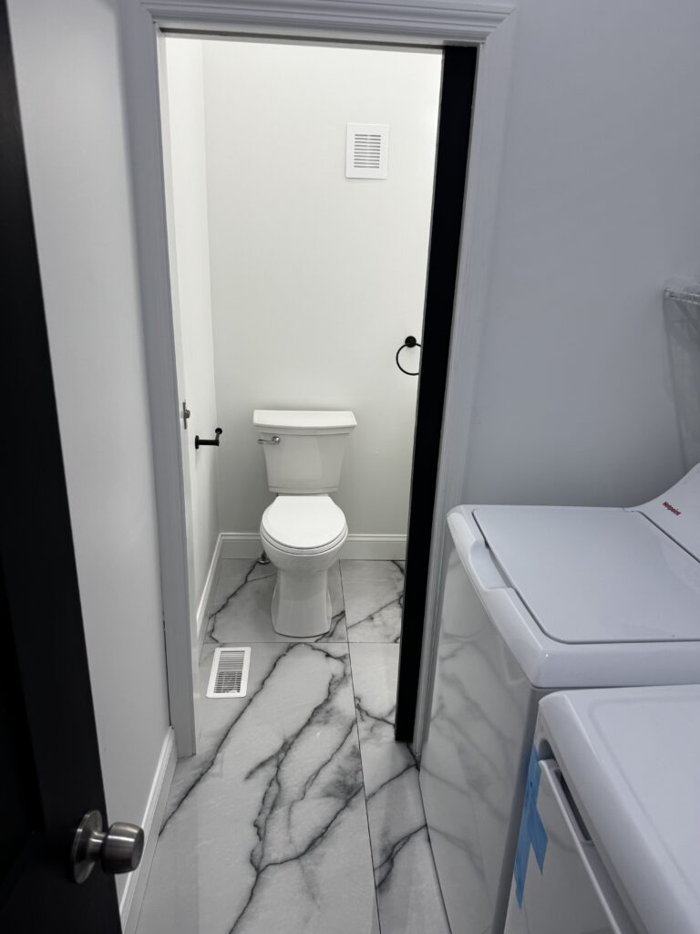 Laundry and First floor half bath entrance