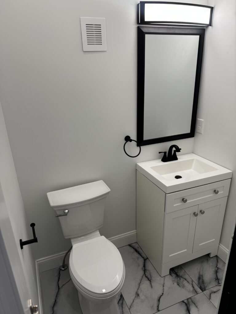 First floor half bathroom